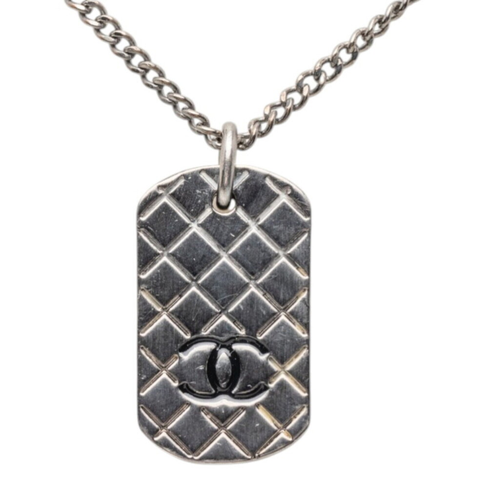 CHANEL Silver Logo Necklace - Picture 2 of 6
